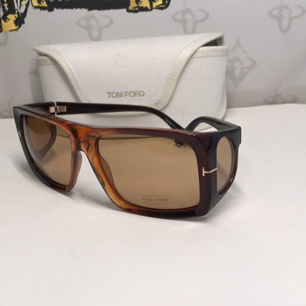 Authentic- New Tom Ford TF733 Brown Gino Sunglasses - Picture 8 of 14
